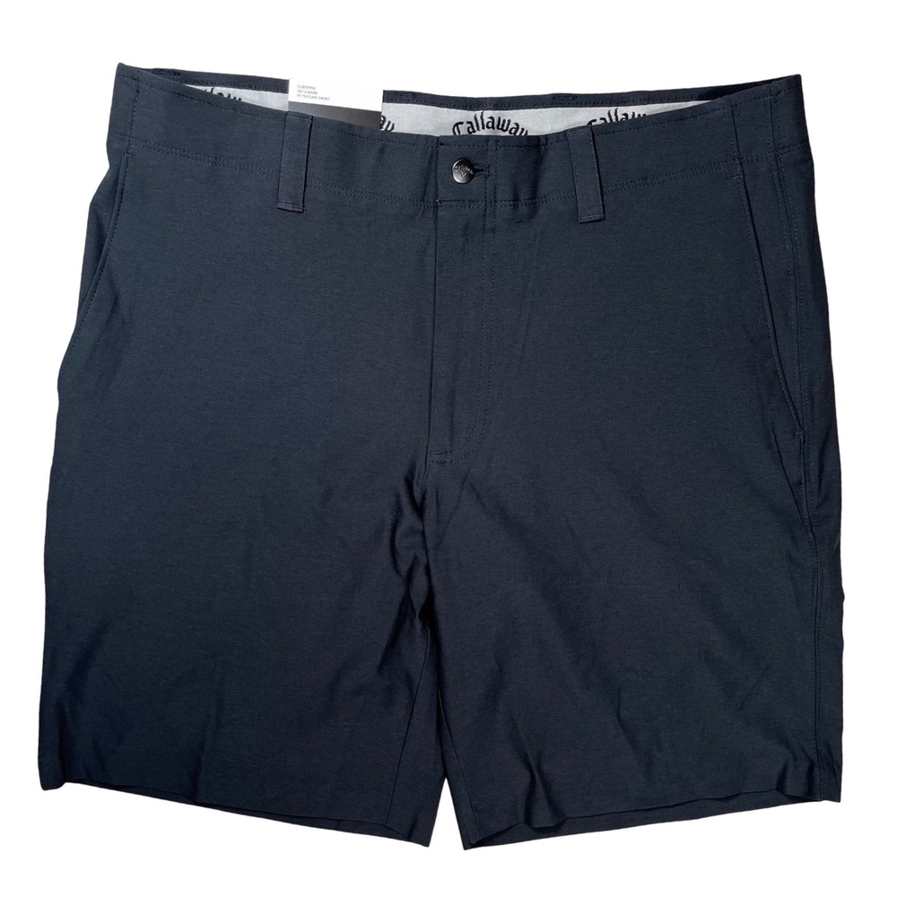 New Callaway Performance Golf Shorts Mens 34 Black Caviar Opti-Dri CGBSF0S9 NWT
